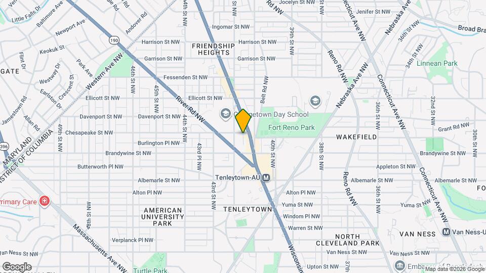 4112 Chesapeake St NW Map and Location Details