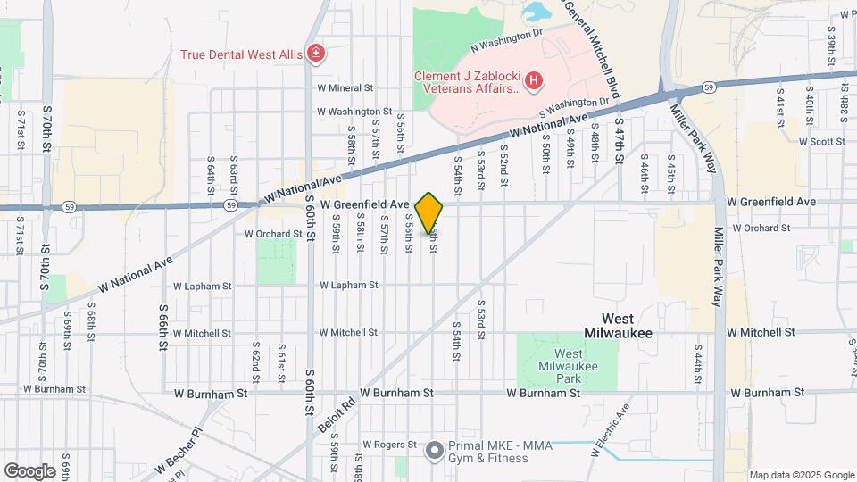 1461 South 55th Street Map and Location Details