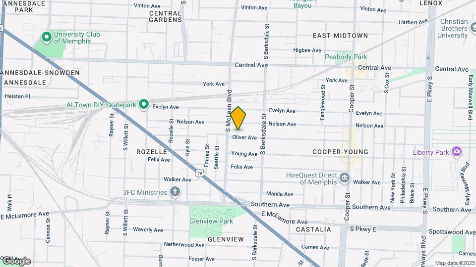 1844 Oliver Ave Map and Location Details
