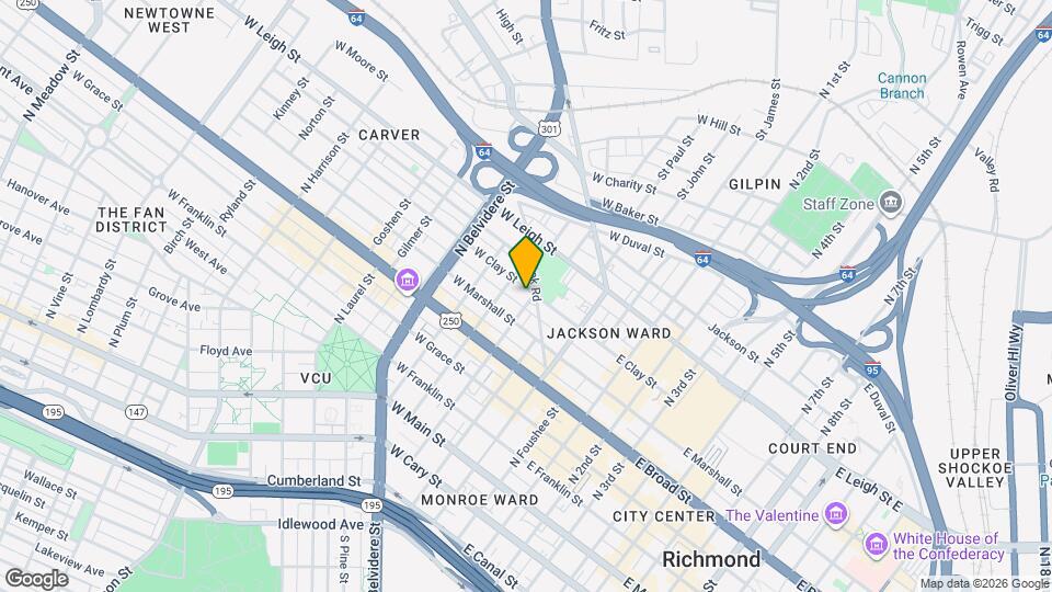 303 W Clay St Map and Location Details