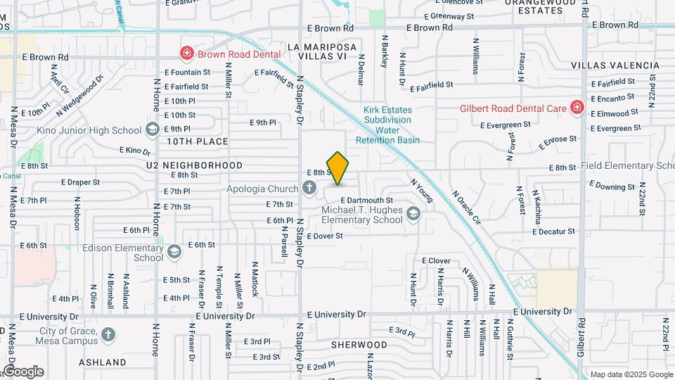 1305 E Downing St Map and Location Details