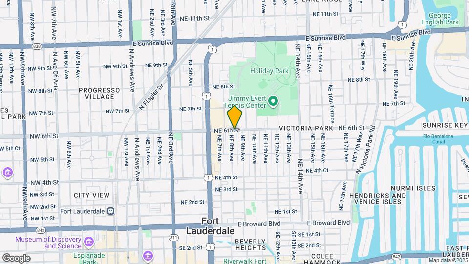 800 NE 6th St, Unit 1 Map and Location Details