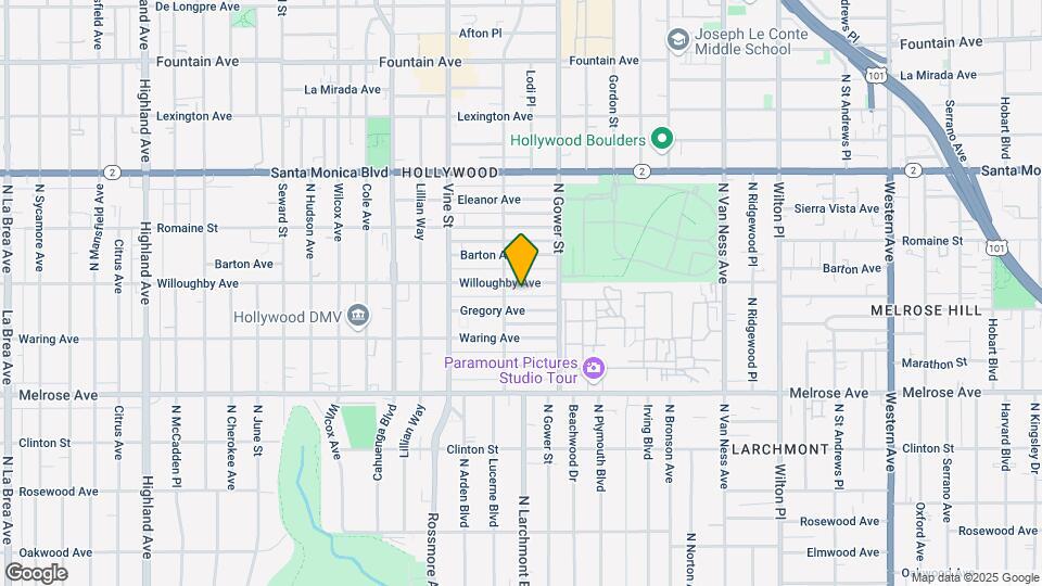 5840 Willoughby Ave Map and Location Details