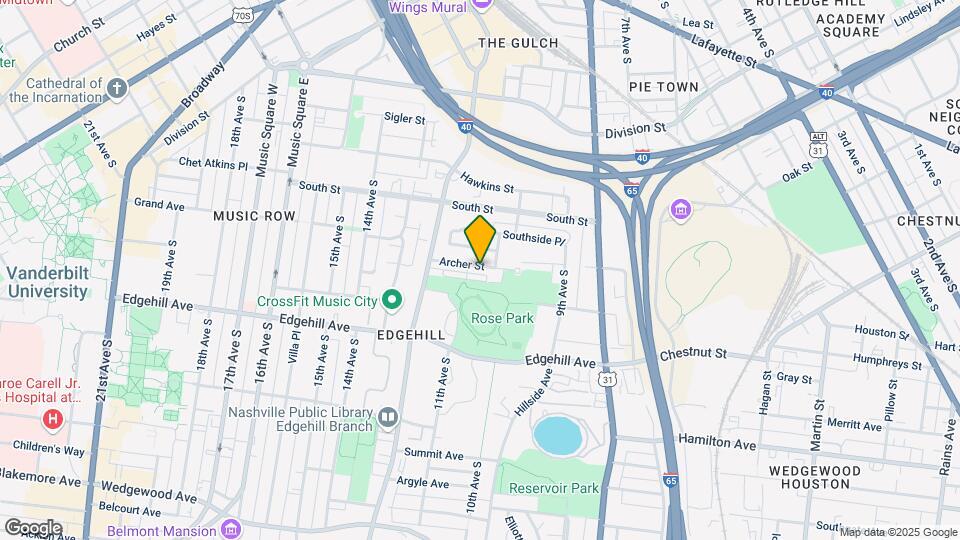 1045 Archer St Map and Location Details