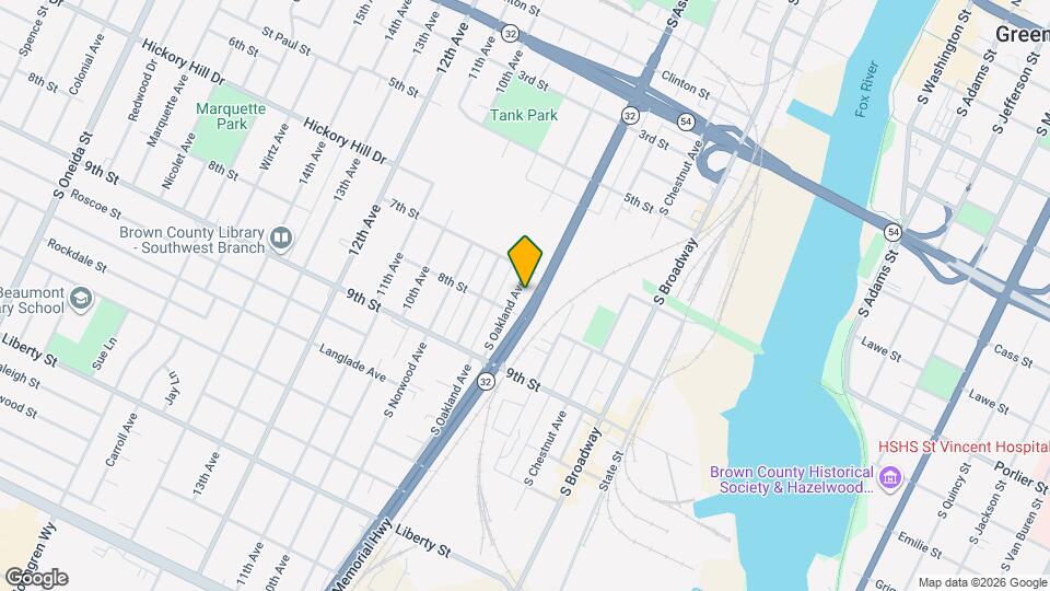 1147 S Oakland Ave Map and Location Details