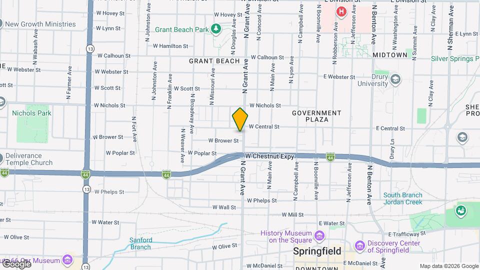 815 N Grant Ave Map and Location Details