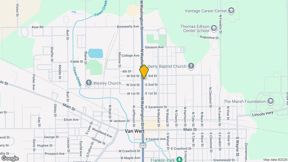 508 N Washington St Map and Location Details