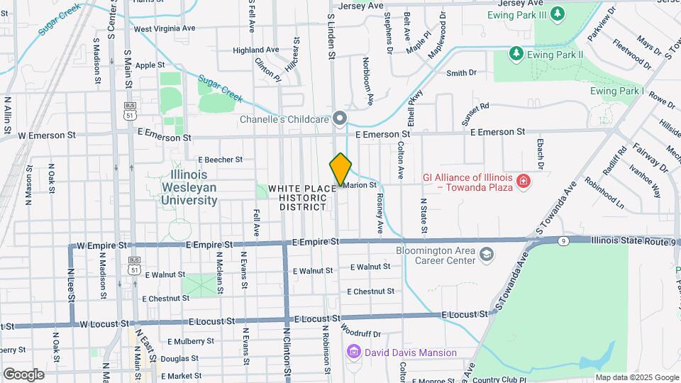 1217 N Linden St Map and Location Details