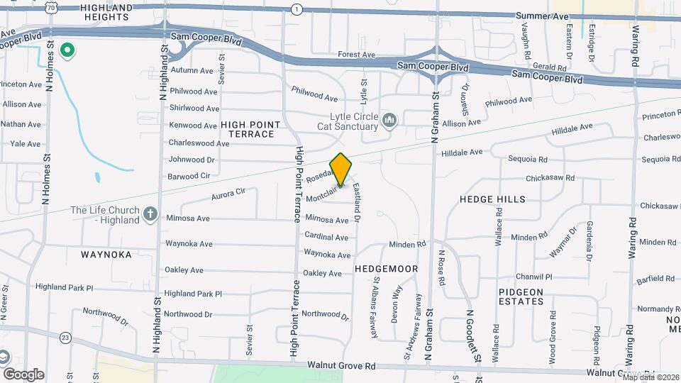 3815 Montclair Dr Map and Location Details