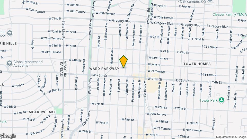 7422 Jefferson St Map and Location Details