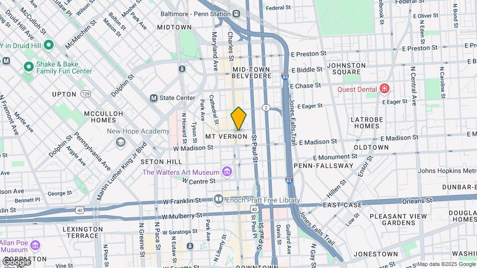 825 N Charles St Mapa y Detalles de la Ubicación