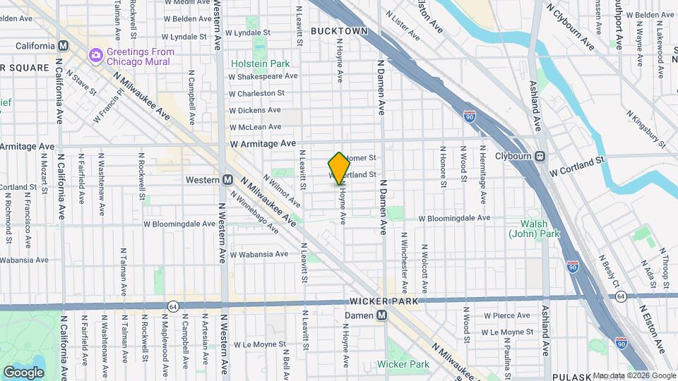 1860 N Hoyne Ave Map and Location Details