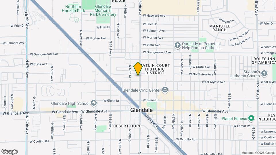 5908 West Myrtle Ave Map and Location Details