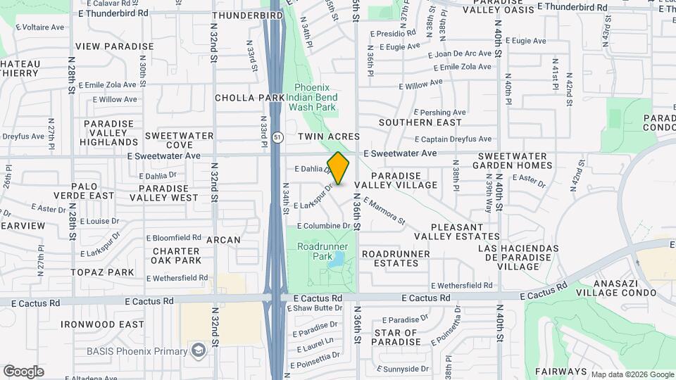 3541 E Dahlia Dr Map and Location Details