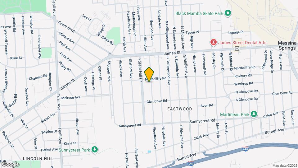 214 Woodbine Ave Map and Location Details