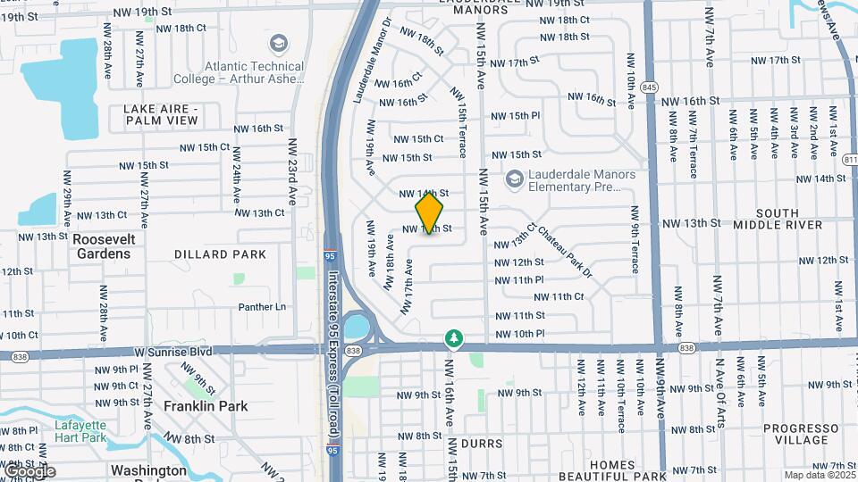 1625 NW 12th Ct Map and Location Details
