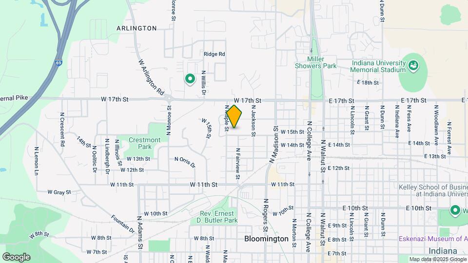 704 W 15th St Map and Location Details