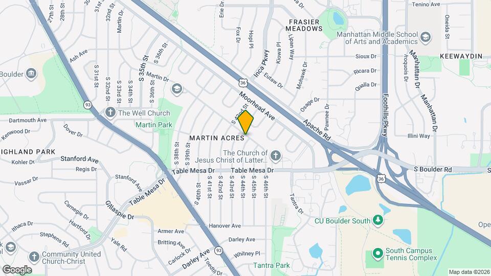345 S 44th St Map and Location Details