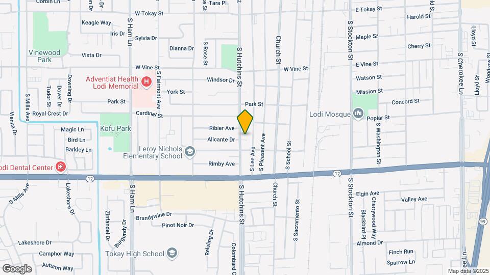 1222 S Hutchins St Mapa y Detalles de la Ubicación