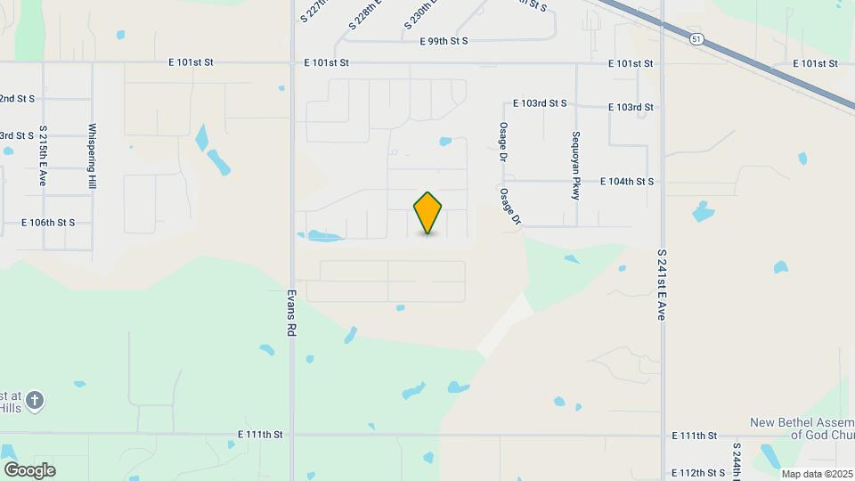 11514 S 232nd E Ave Mapa y Detalles de la Ubicación