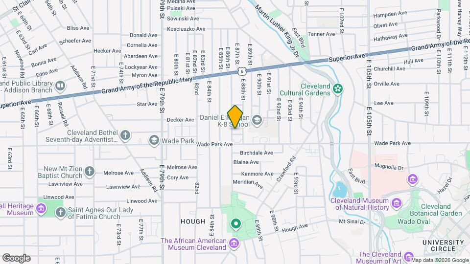 1437 E 86th St Map and Location Details