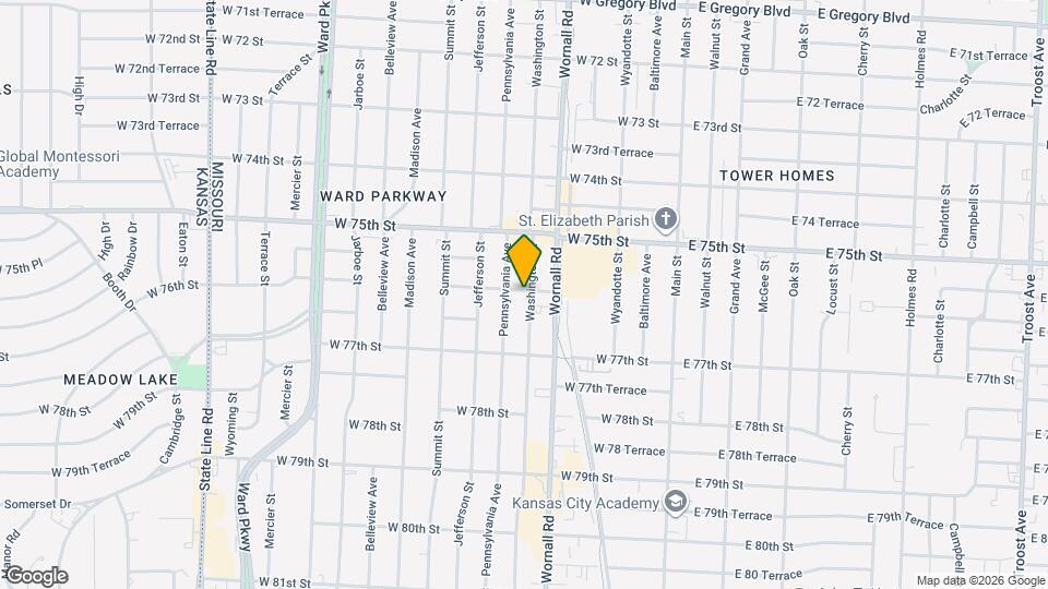 7600 Washington St Map and Location Details