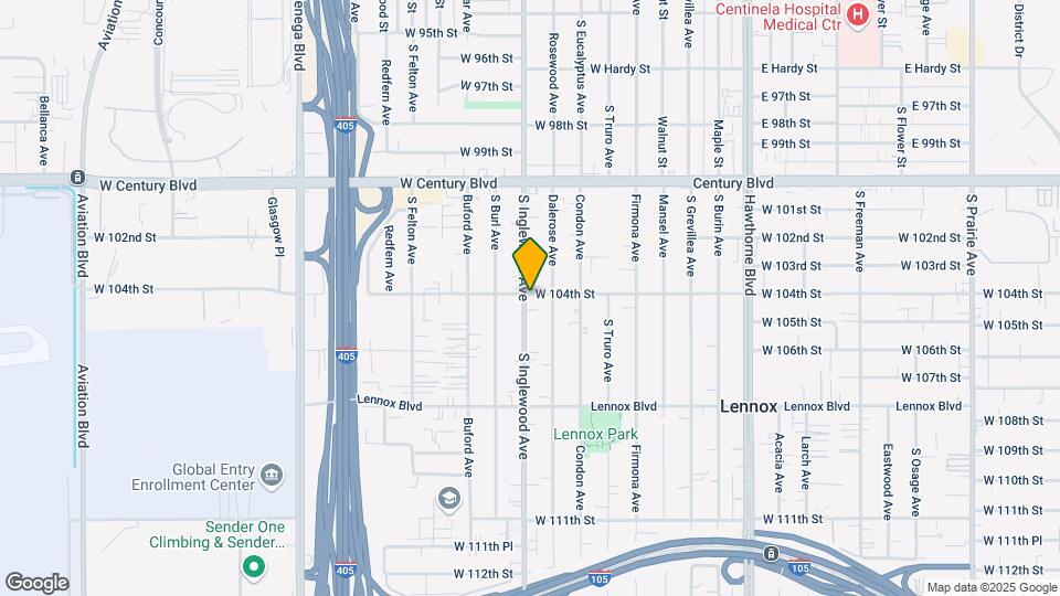 10400 S Inglewood Ave Map and Location Details