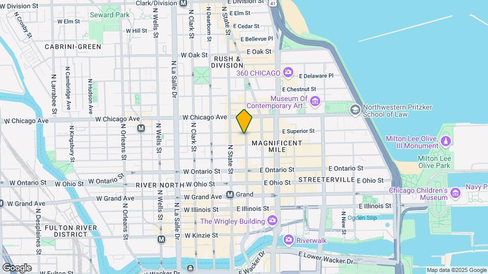 25 E Superior St Map and Location Details