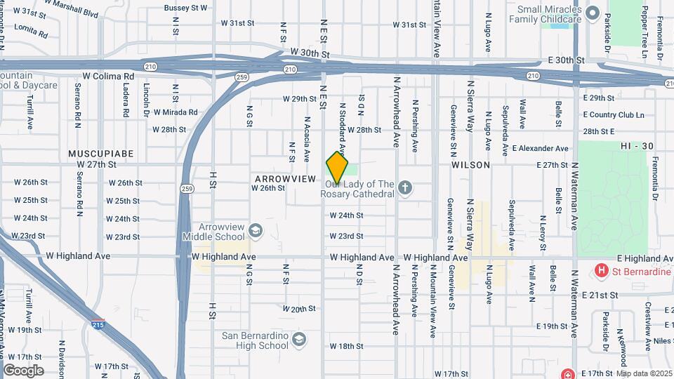 470 W 25th St Map and Location Details
