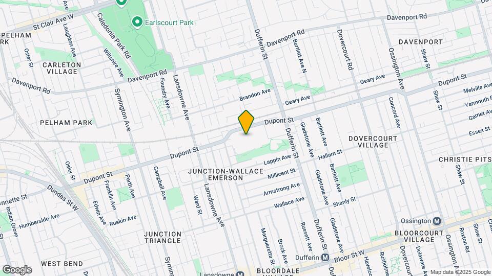 1285 Dupont St Map and Location Details