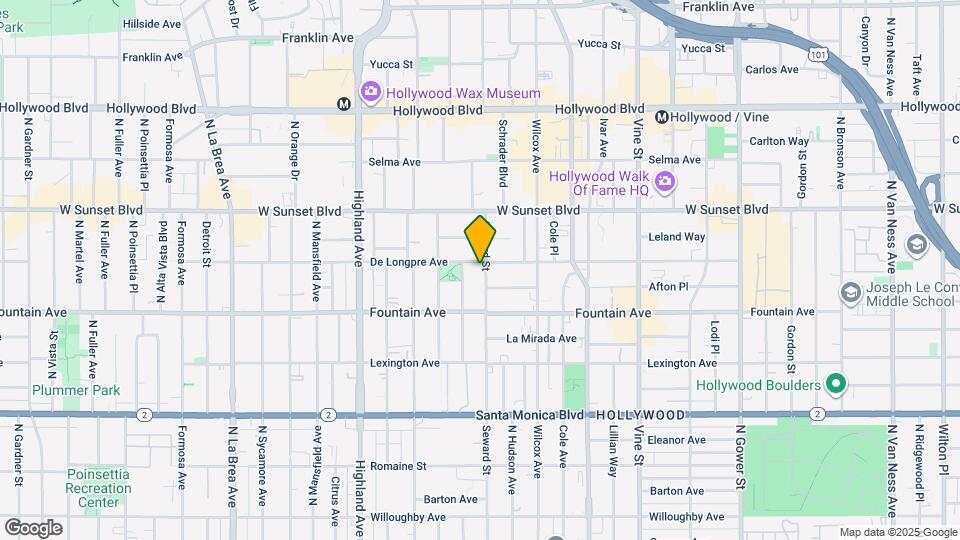 1355 Seward St Map and Location Details
