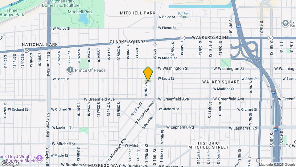 1222 S 17th St Map and Location Details