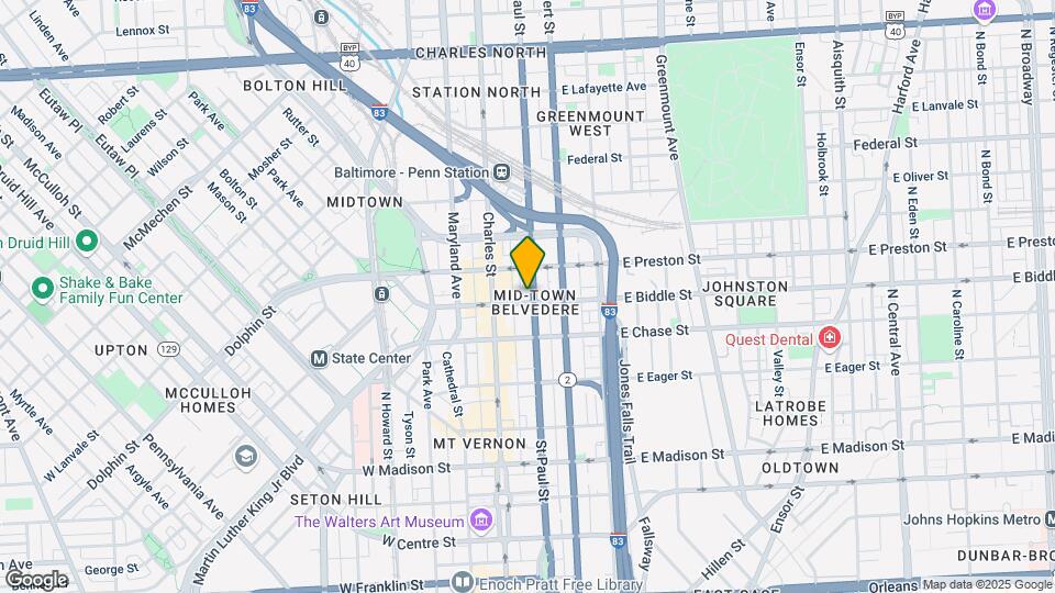1202 St. Paul St Mapa y Detalles de la Ubicación