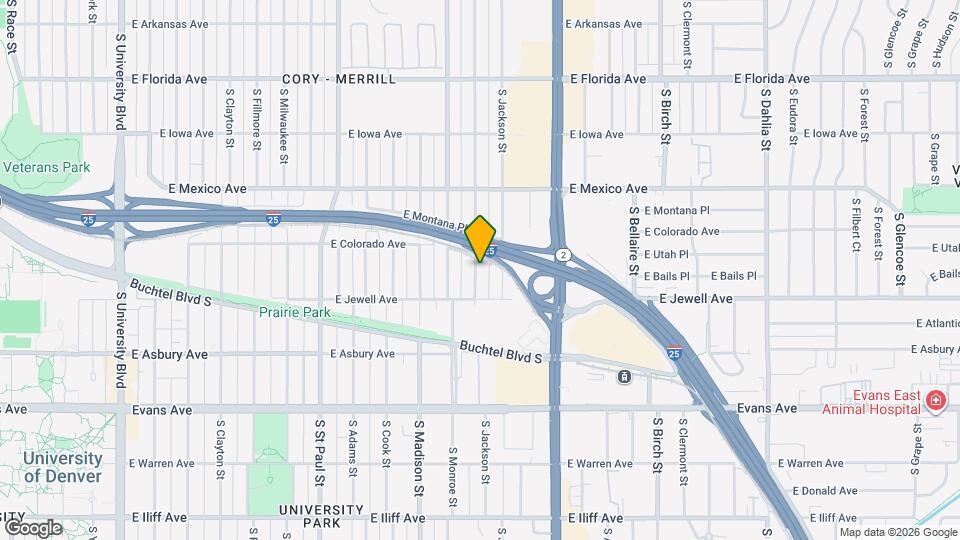 1835 S Jackson St Map and Location Details