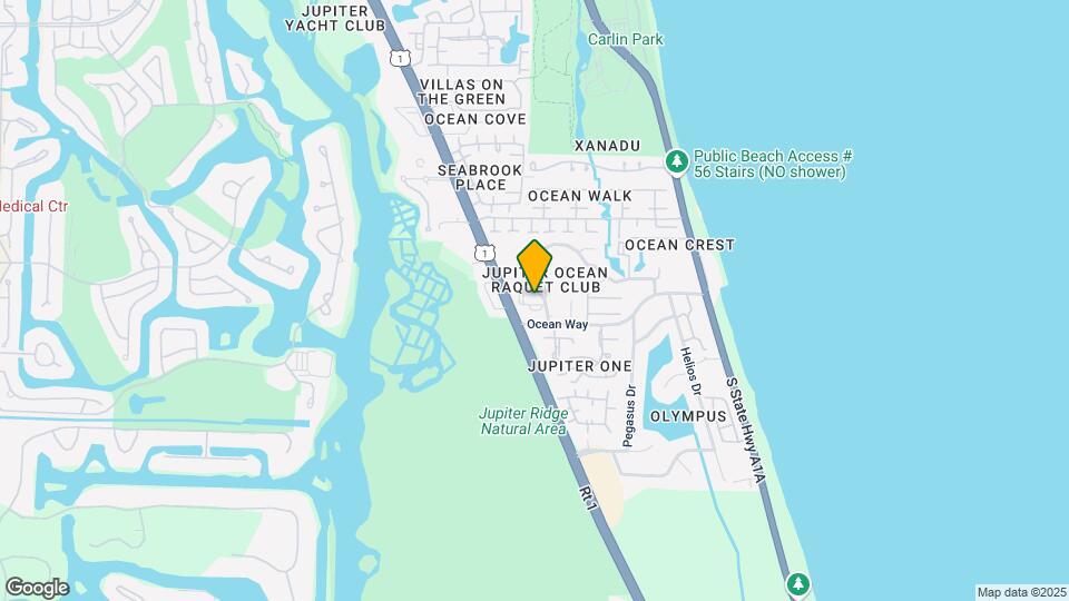 Jupiter Ocean & Racquet Club Map and Location Details