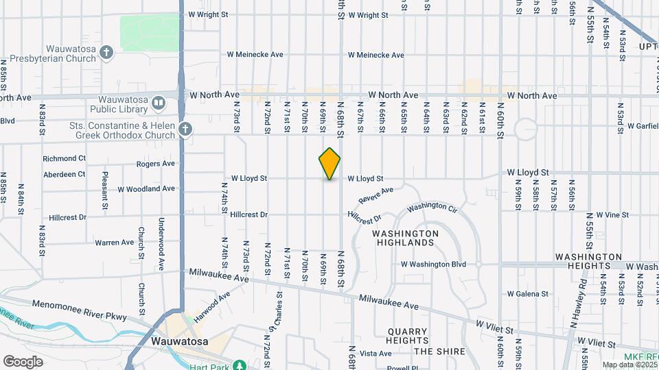 6821 W Lloyd St, Unit 3 BR LOWER FLAT Mapa y Detalles de la Ubicación