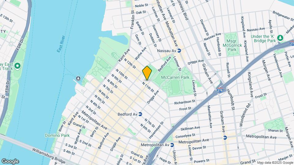 106 Bedford Avenue Mapa y Detalles de la Ubicación