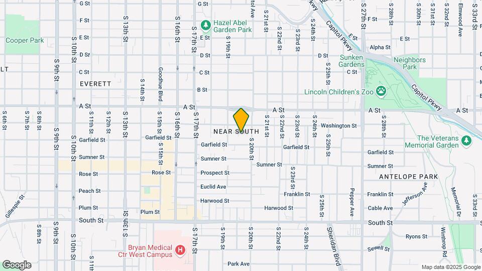 1527 S 20th St Map and Location Details