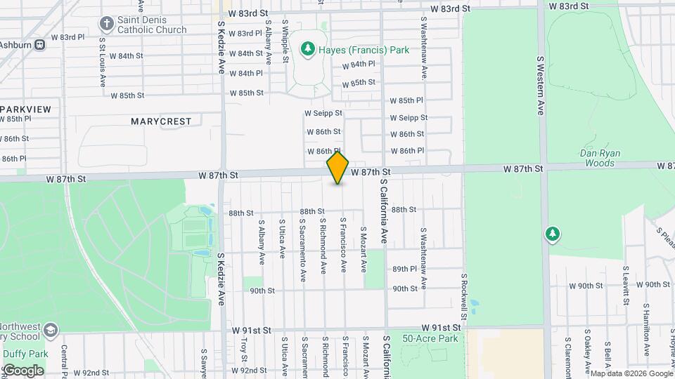 8726 S Francisco Ave Map and Location Details