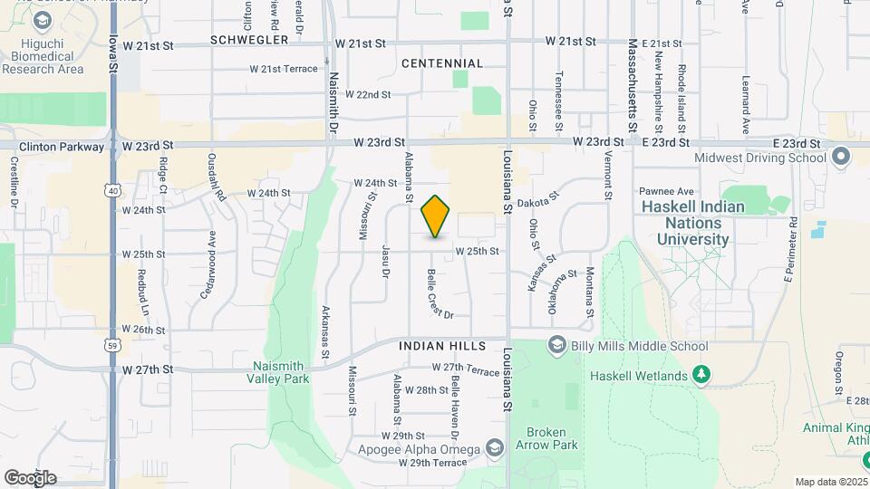 730 W 25th St Map and Location Details