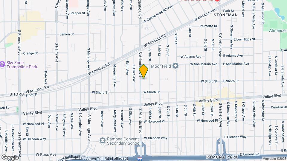 1018 S Atlantic Blvd Mapa y Detalles de la Ubicación
