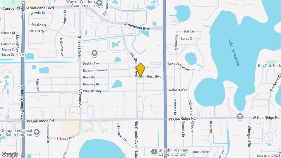 1480 Rose Blvd Map and Location Details