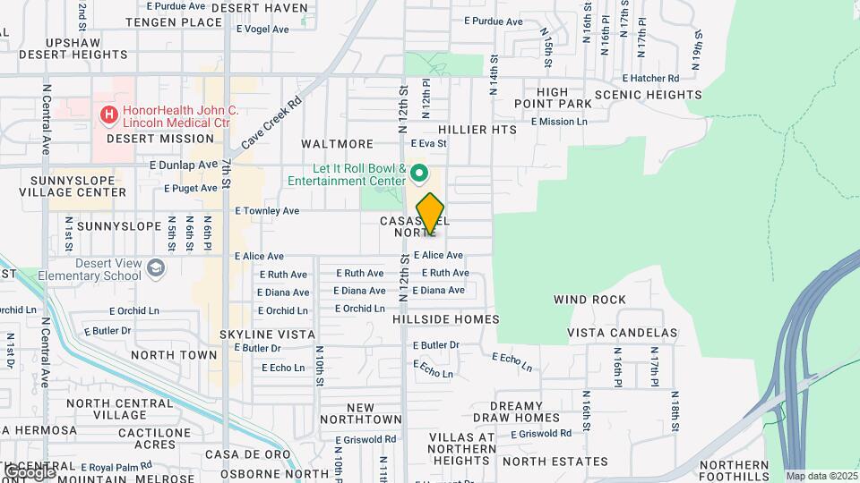 1239 E Lawrence Ln Mapa y Detalles de la Ubicación