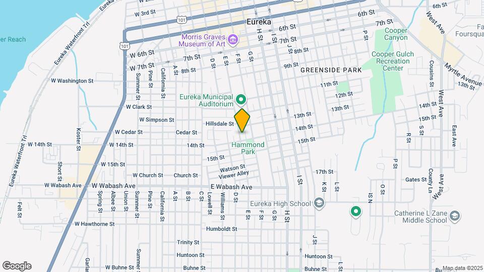 1329 E St Mapa y Detalles de la Ubicación