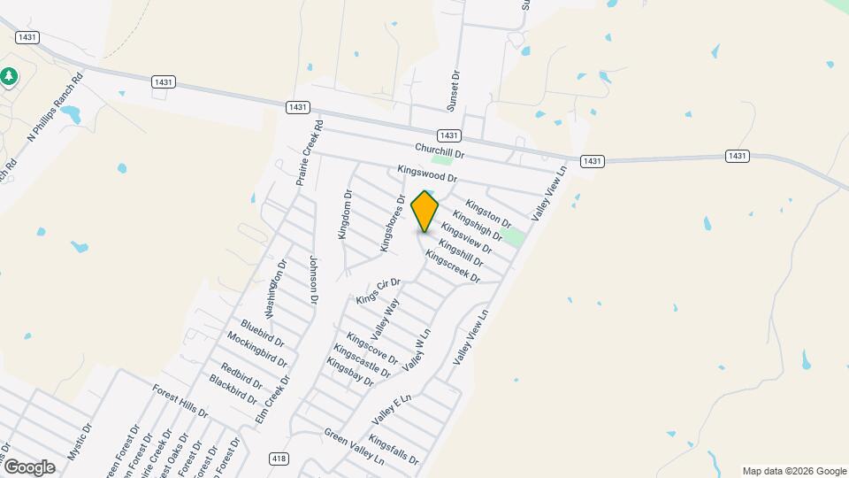 1418 Kingshill Dr Map and Location Details