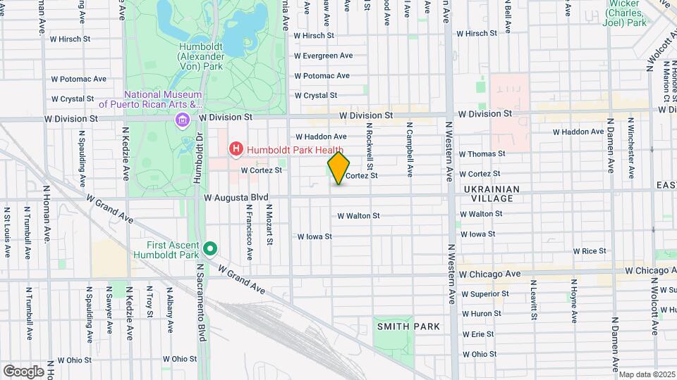 2648 W Augusta Blvd, Unit 1R Map and Location Details
