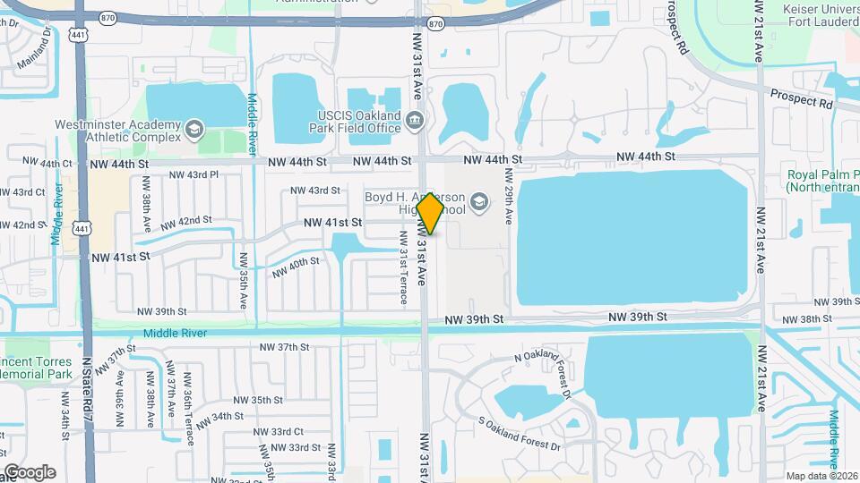 4041 NW 30th Terrace Map and Location Details