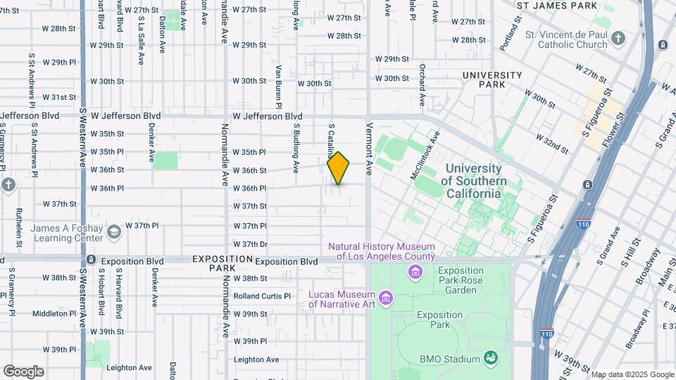 1156 W 36th Pl Map and Location Details