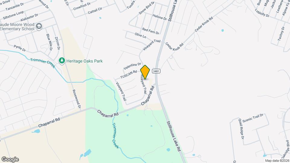 3303 Vineyard Trail Map and Location Details