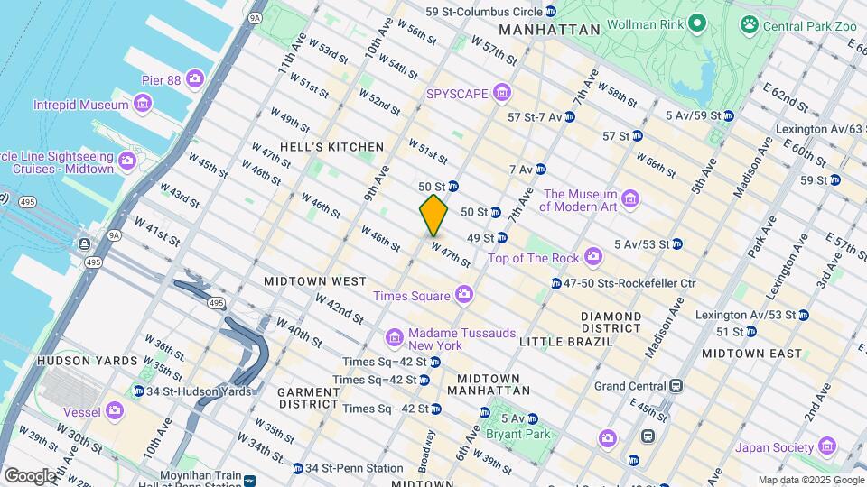 267 W 47th St Map and Location Details